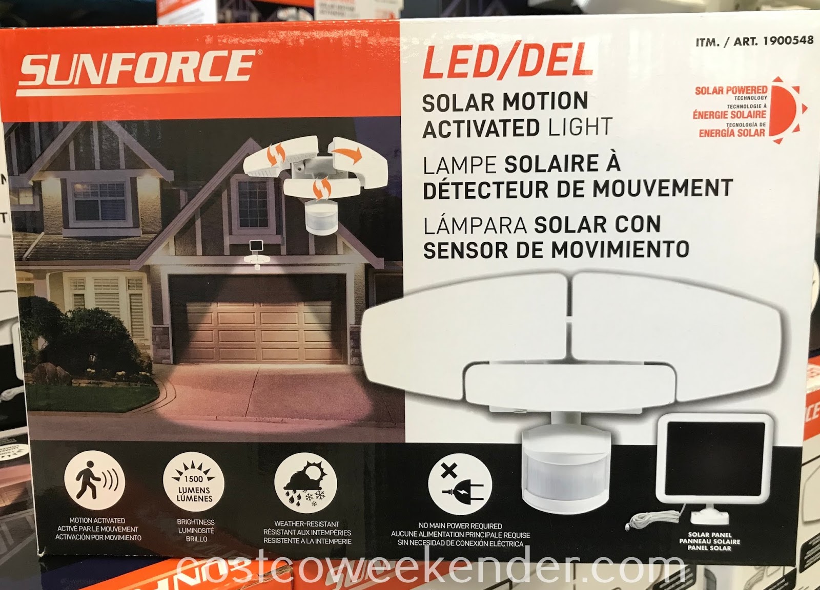 Sunforce Solar Motion Activated Light Costco Weekender Sunforce Solar Motion Activated Light, Solar Motion Sensor Flood Light Costco