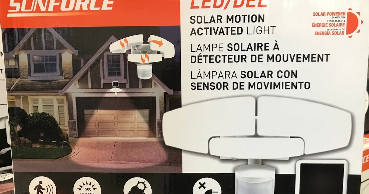 Sunforce Solar Motion Activated Light Costco Weekender