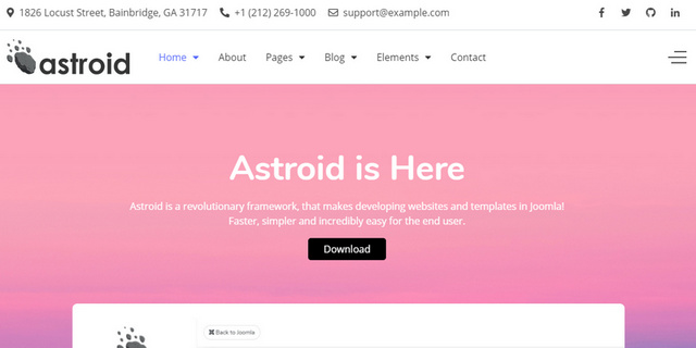 Astroid Free Joomla Template Framework