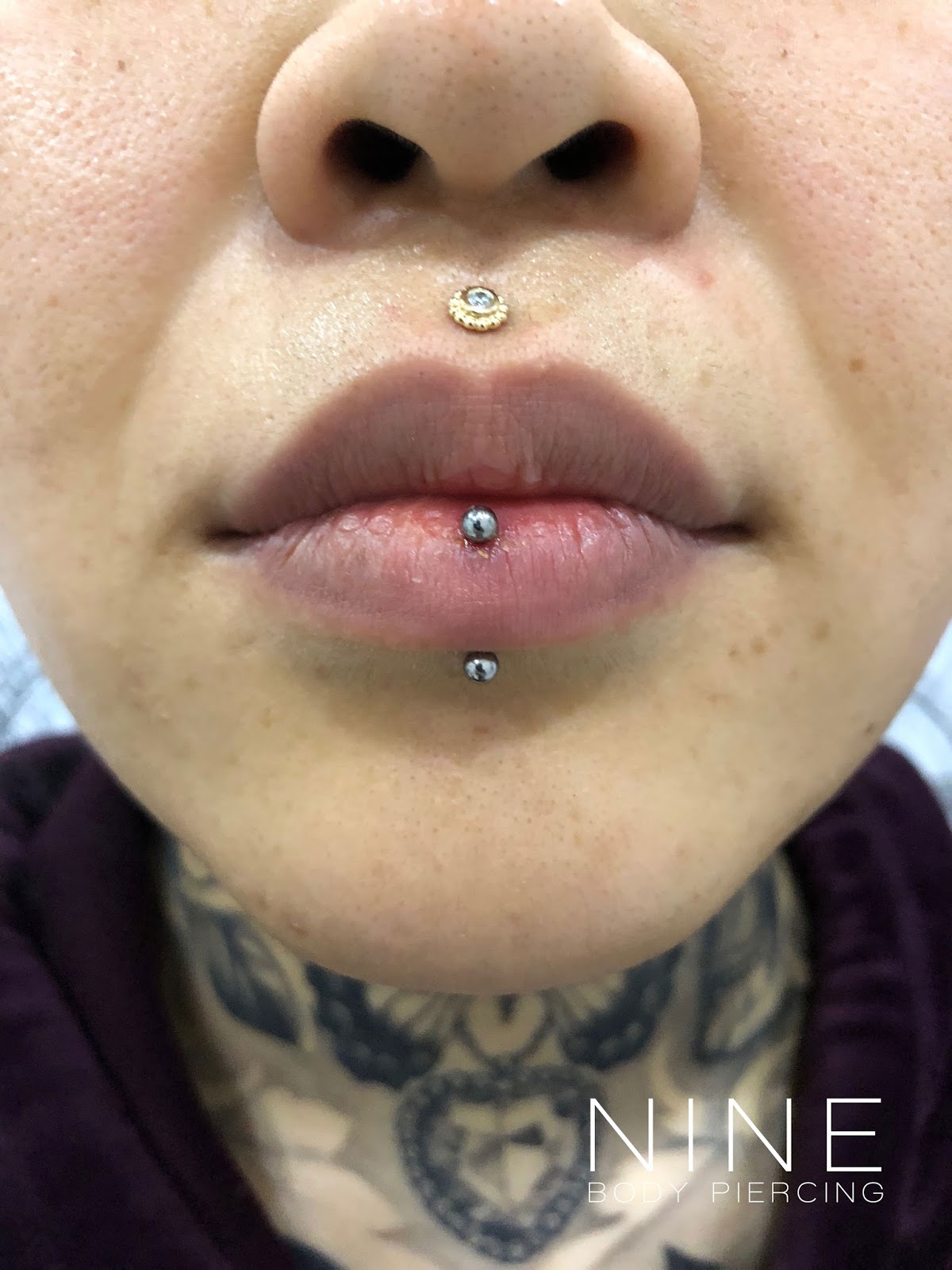 NINE BODY PIERCING BLOG Vertical Labret!!! バーティカルラブレット