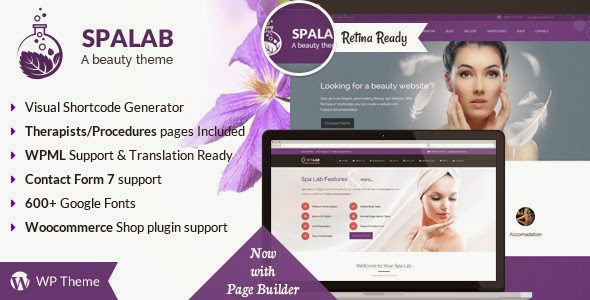 Spa Lab Beauty Salon WordPress Theme Free Download