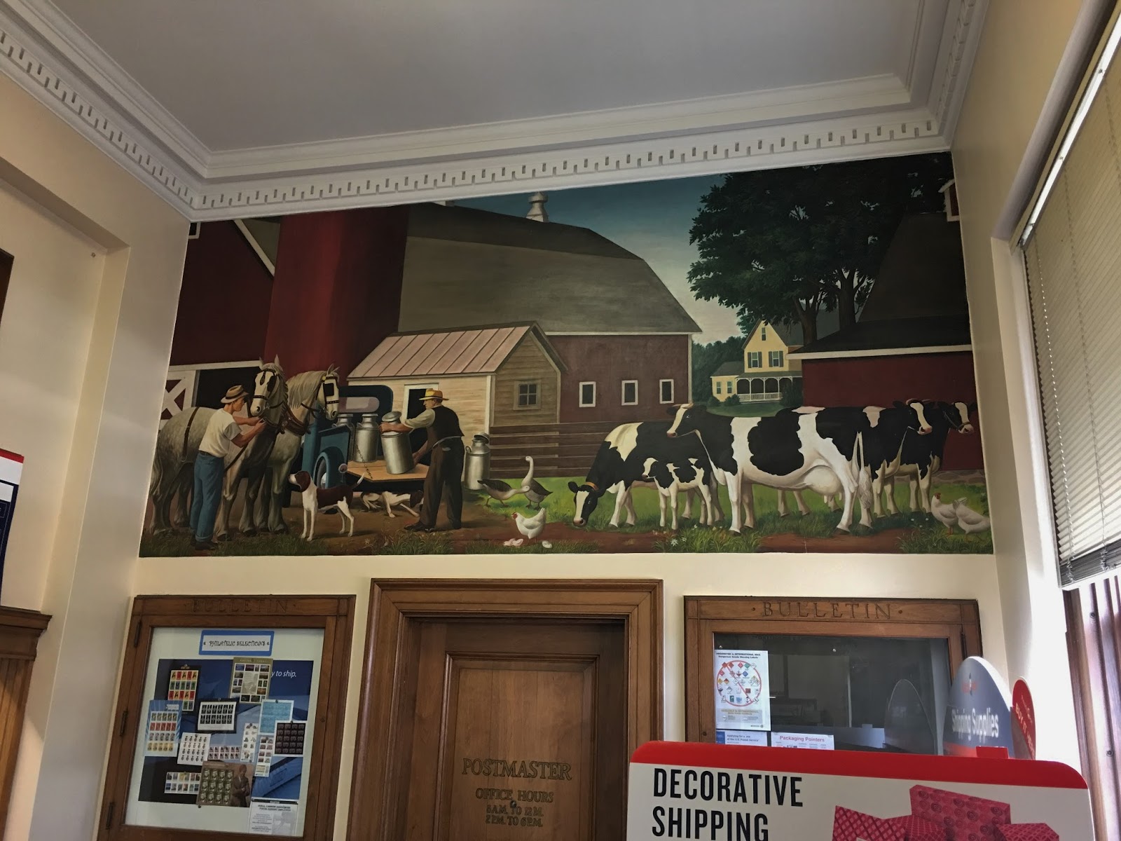 Nomadic Newfies Reedsburg and Park Falls Post Office Murals
