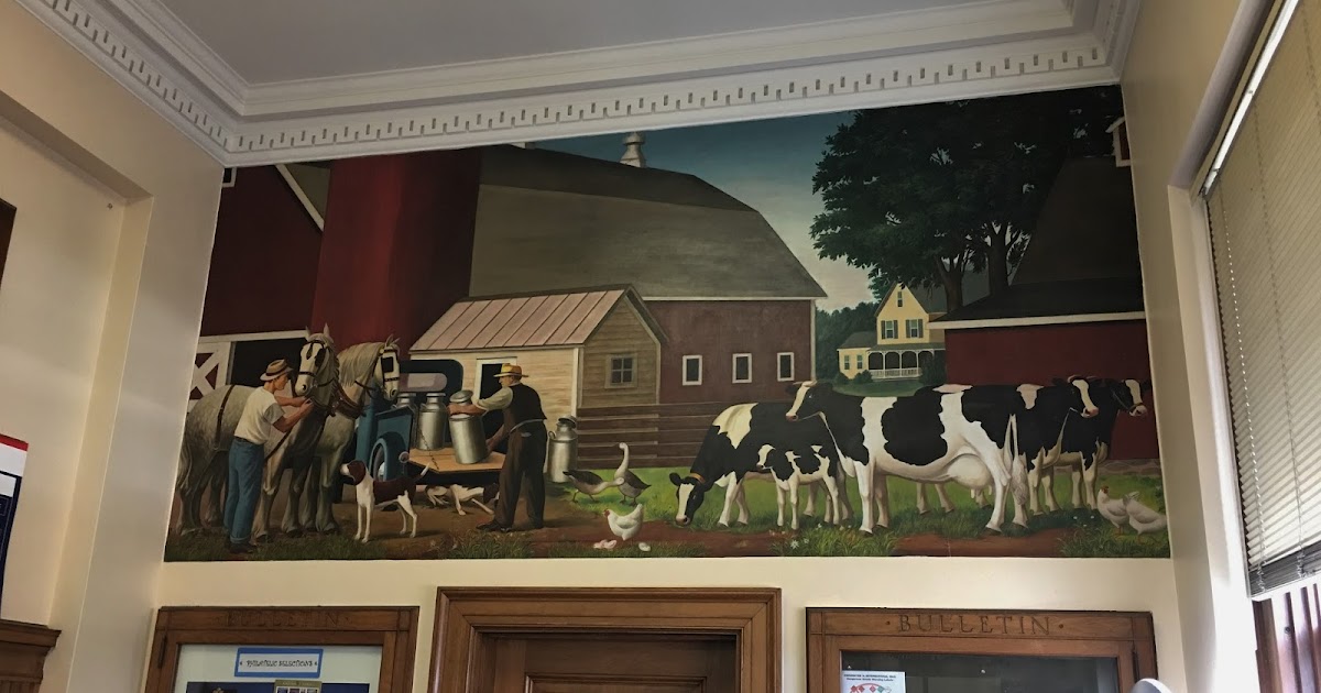 Nomadic Newfies Reedsburg and Park Falls Post Office Murals