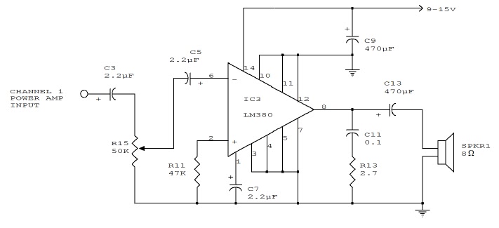 LoadedCircuit.Com: LM380 PERSONAL STEREO AMPLIFIER