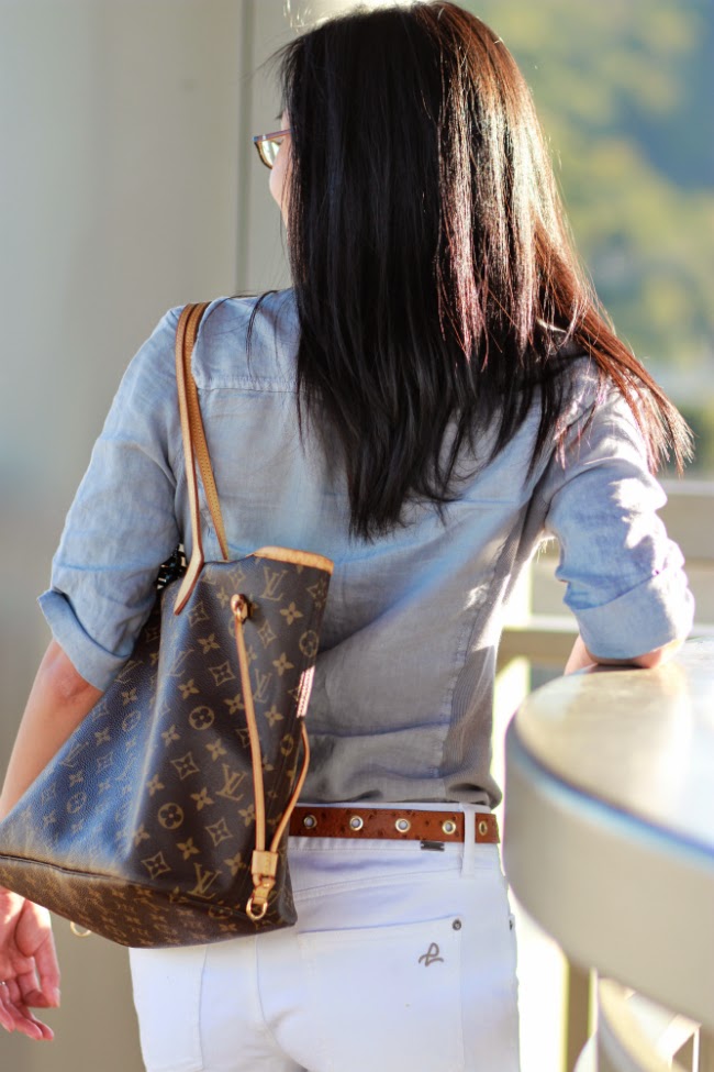 17 Stylish Outfit ideas with Louis Vuitton Neverfull Bag Glamhere.com