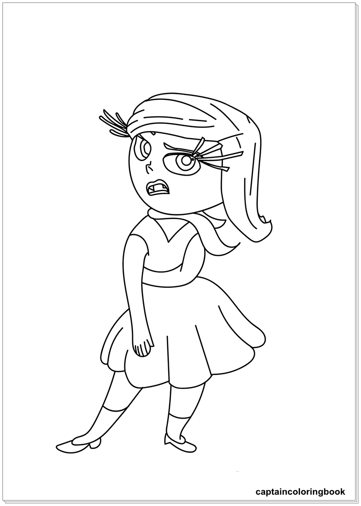 Inside Out Coloring Pages Fritz, Fear, Bing Bong, Joy, Disgust , Riley ...