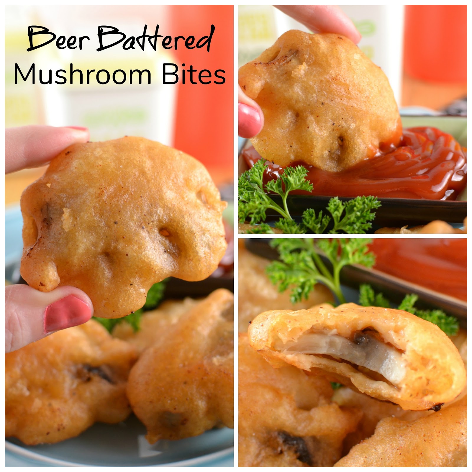 Beer Battered Mushroom Bites Recipe and 20+ Game Day Snacks!
