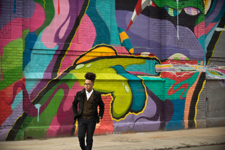Graffiti Detroit Ann Arbor Senior Portrait Photography Ideas for Guys - Sudeep Studio.com