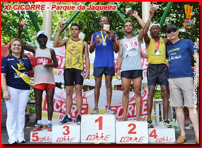 Pódio masculino dos 8 km - XI CICORRE