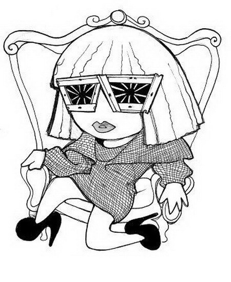 lady gaga coloring pages to print - photo #21