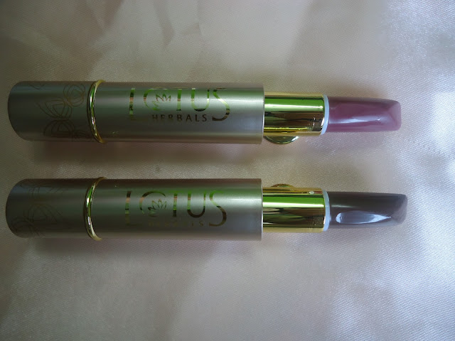 Lotus Herbals Floral Glam Lipsticks Review,Swatches