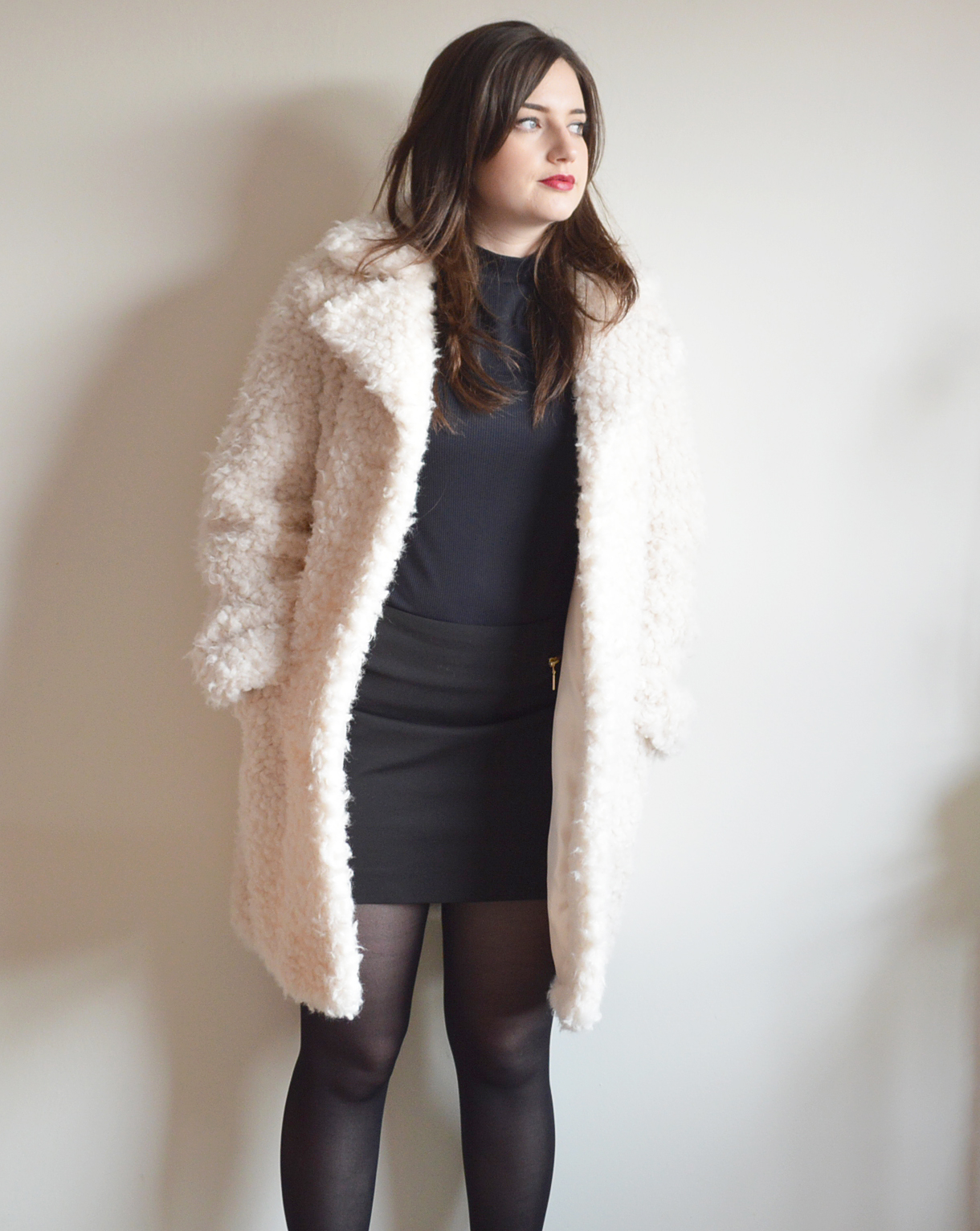 Simply Sarah OOTD THE TEDDY COAT