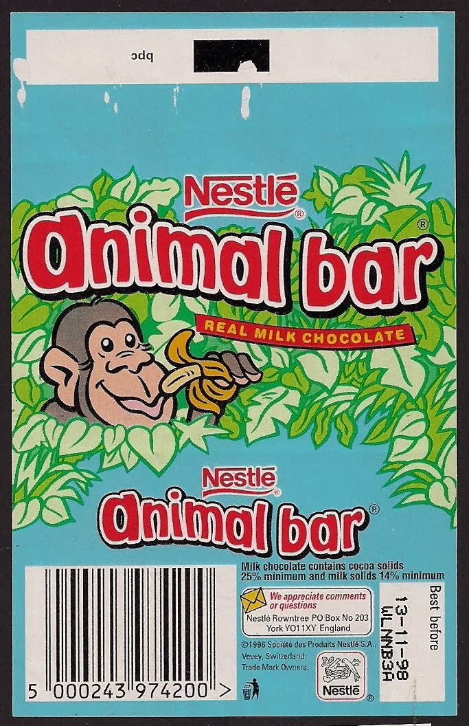 Nestlé Chocolate Wrappers! Animal Bar (mini)