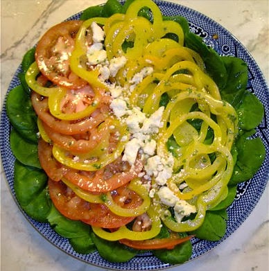 Yellow Pepper and Red Tomato Salad