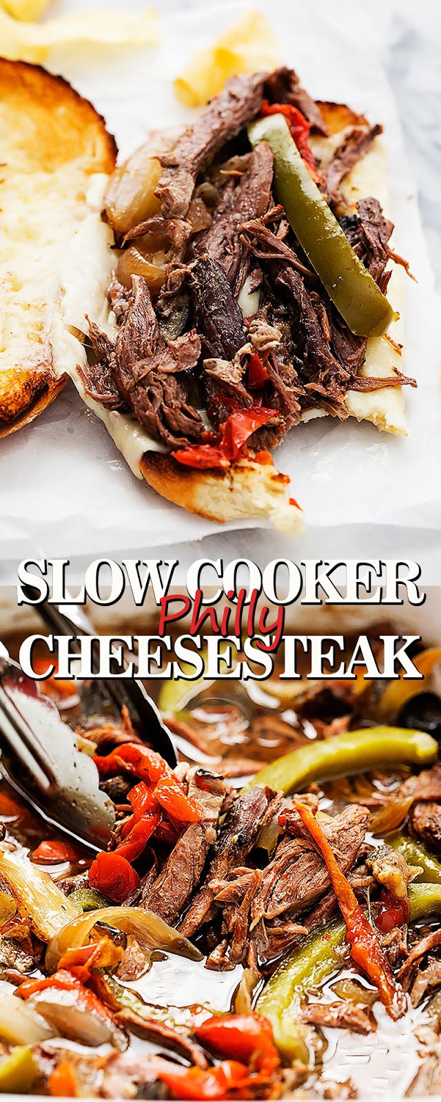 SLOW COOKER PHILLY CHEESESTEAKS