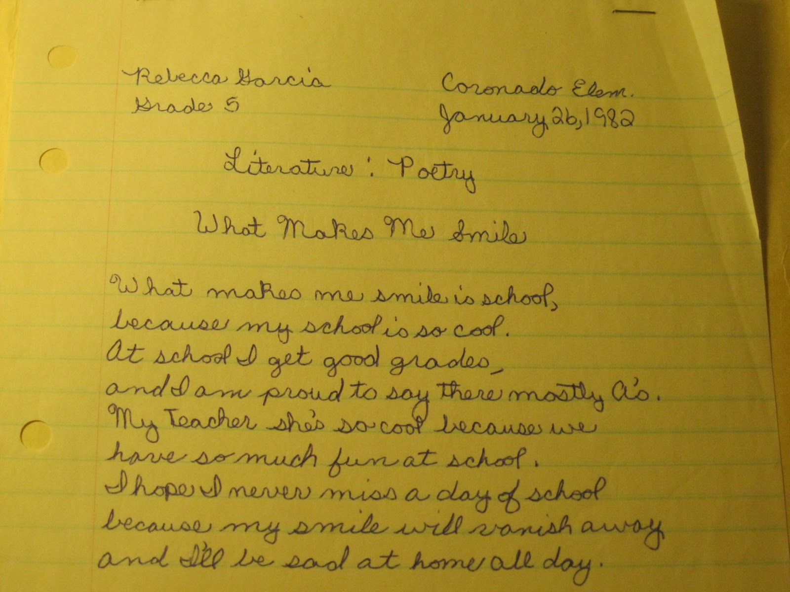 Poem For 5th Graders