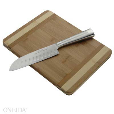 Father's Day - Oneida Cutting Board And Santoku Knife | Two of a kind