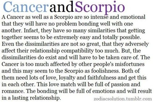 20 Quotes about CANCER - SCORPIO Relationships | Scorpio ...