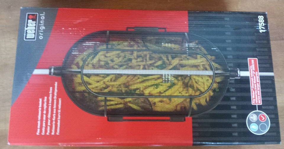 HRM CREATIVE BBQ er Premium Fine Mesh Rotisserie Basket