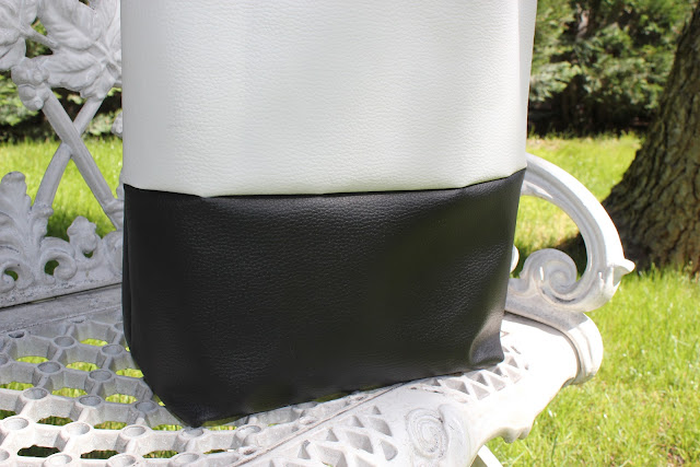 DIY Cómo hacer este maxi-bolso de cuero blanco y negro
