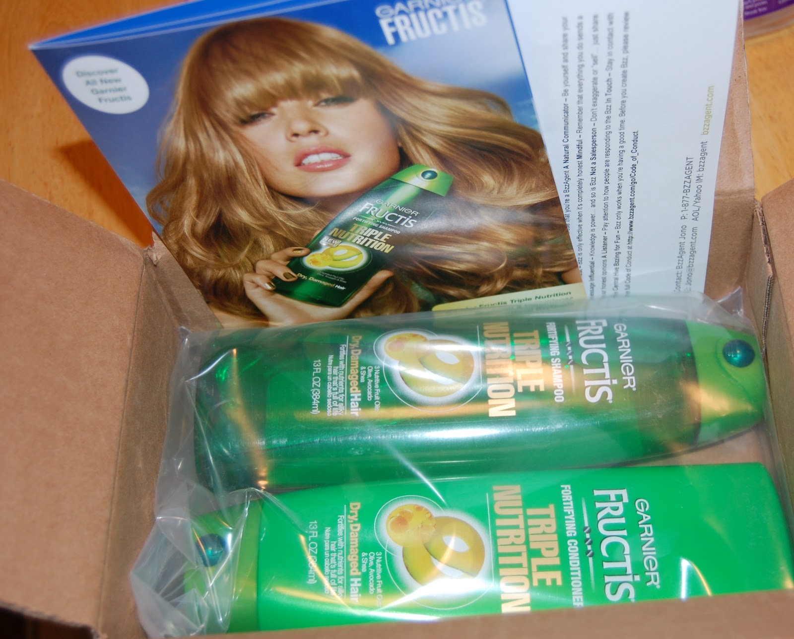 Temporary Waffle Garnier Frucitis Triple Nutrition Shampoo & Conditioner