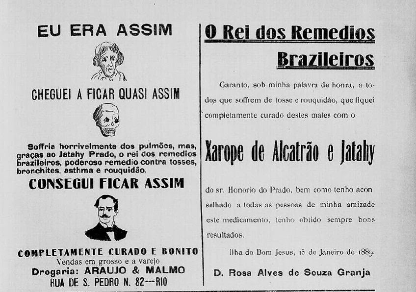 Rei dos Remédios Brasileiros - xarope de alcatrão e jataí 1889.