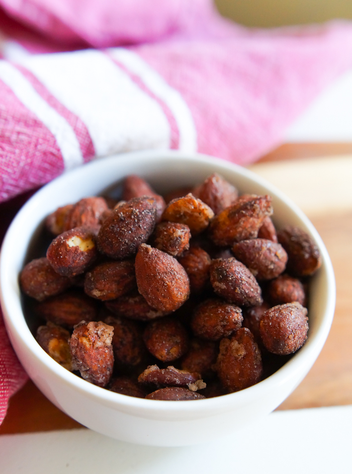 Sweet on Trader Joe's Sunday Coffee Glazed Almonds Bake at 350°