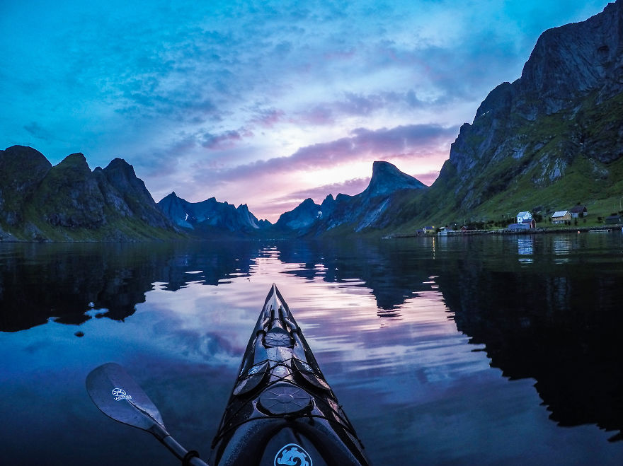 Kjerkfjorden At Night - The Zen Of Kayaking: I Photograph The Fjords Of Norway From The Kayak Seat
