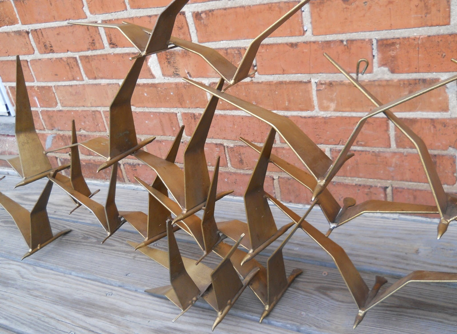 HUGE Curtis Jere Flock of Birds Seagulls Sculpture 58