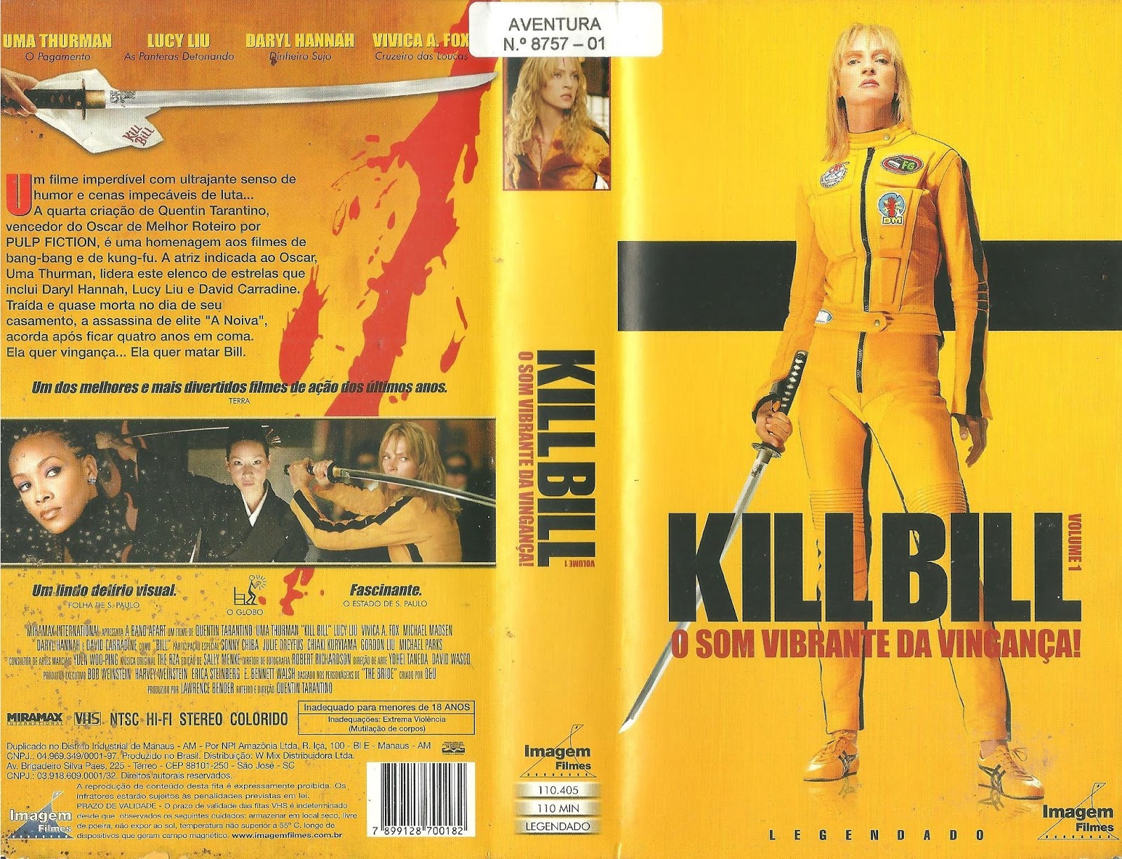 CASA DO VHS KILL BILL 1 2