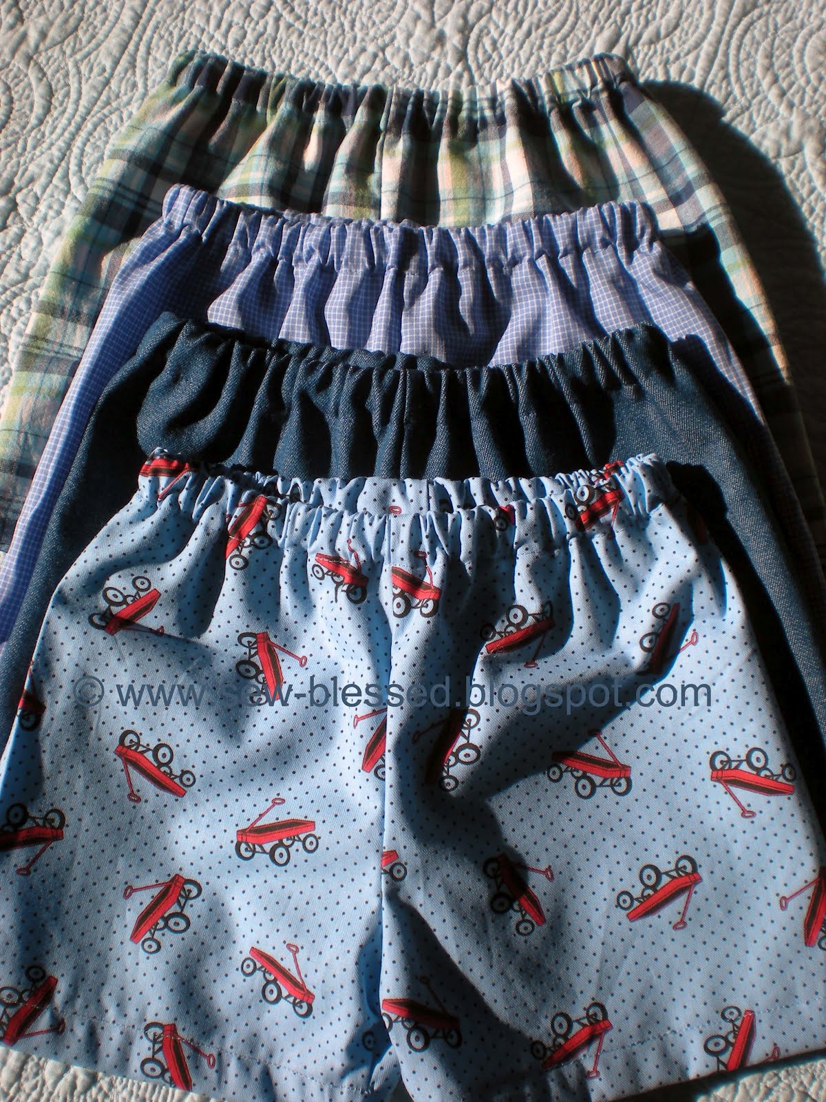 Sew Blessed Cindy Little Boy Shorts.....Finished!