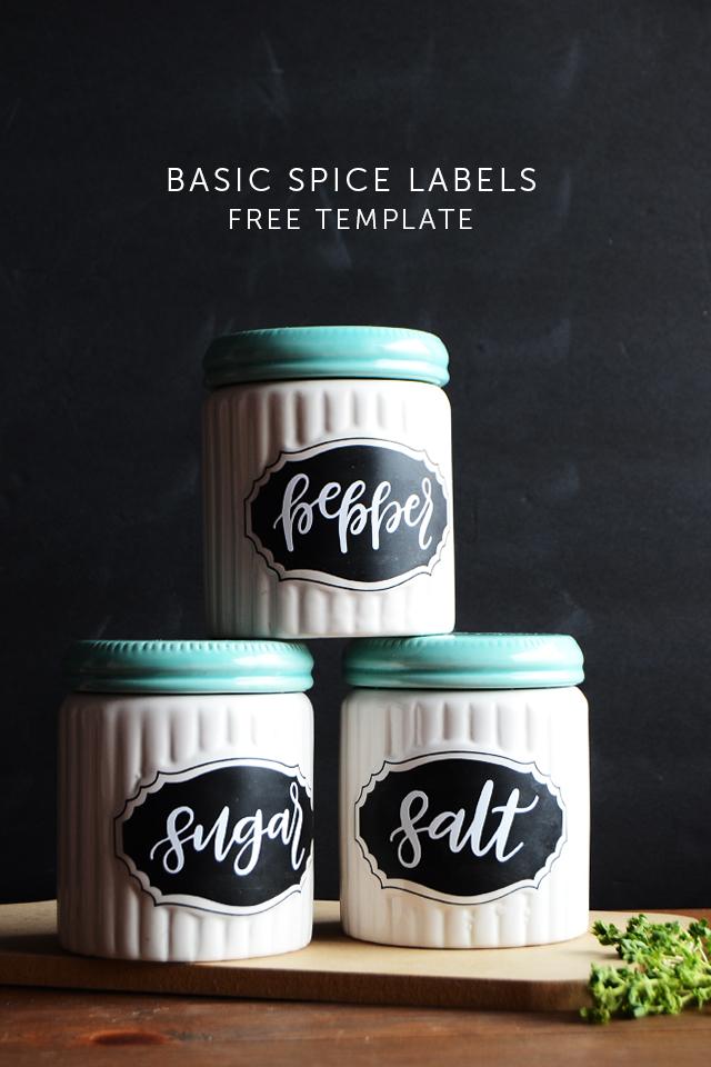 Free Template Basic Spice Labels Minted Strawberry