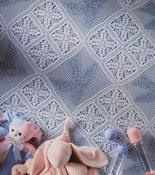 Ergahandmade Crochet Lace Baby Blanket + Diagrams