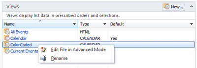 Color coding calendar in SharePoint 2010