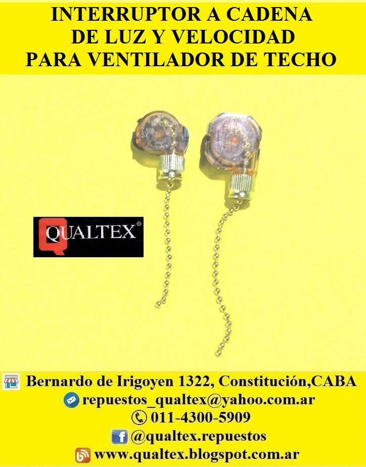 Qualtex ® Arg Repuestos para Electrodomésticos: INTERRUPTOR PARA