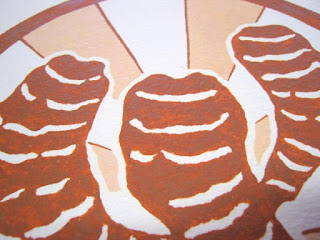 food painting of ginger tea for the vegetarian cookbook by artist Fiona Morgan