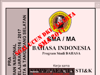 Download Soal Bahasa Indonesia UCUN SMA DKI JAKARTA Tahun 2017 Prodi BAHASA 