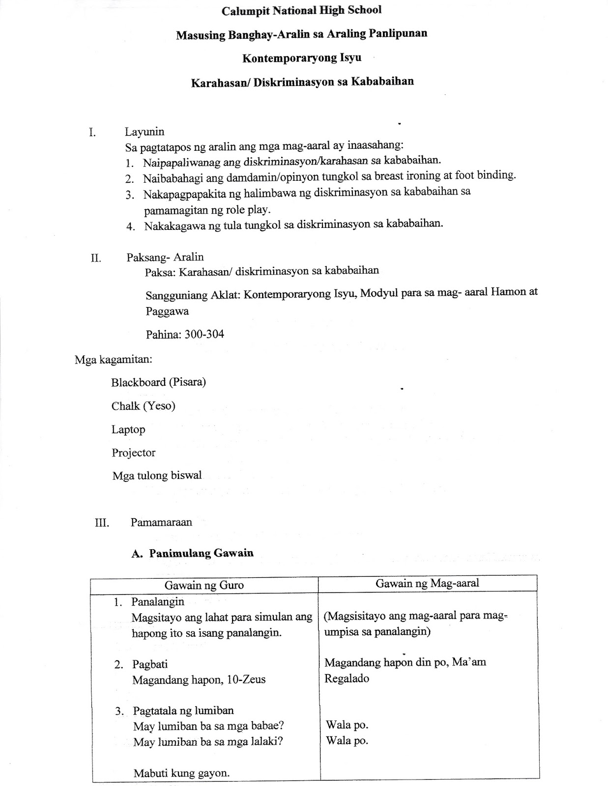 A Detailed Lesson Plan In Araling Panlipunan 4 Gavina Shekinah - Mobile