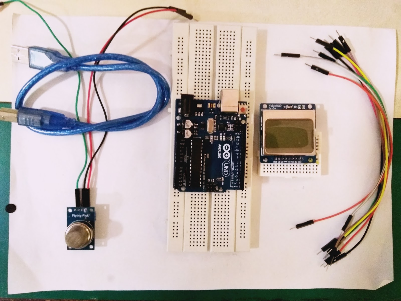Smart home project with MQ2 gas sensor