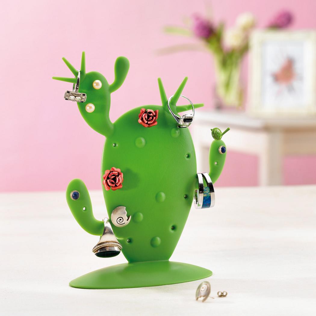 Cactus Shaped Glass Vase With Hoop Rim Cactus Shaped Glass Vase With Hoop Rim