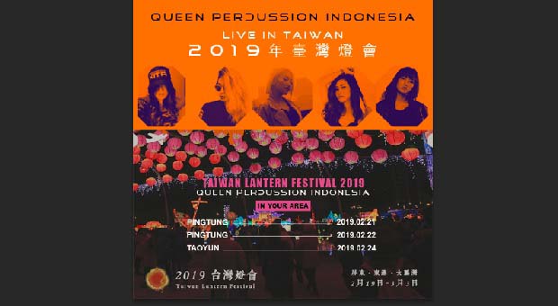 Queen Percussion Indonesia Akan Tampil di 2019 Taiwan Lantern Festival