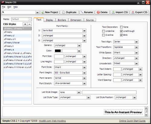 Visual CSS Editor Free: Visually Edit, Design Stylesheets for Websites ...