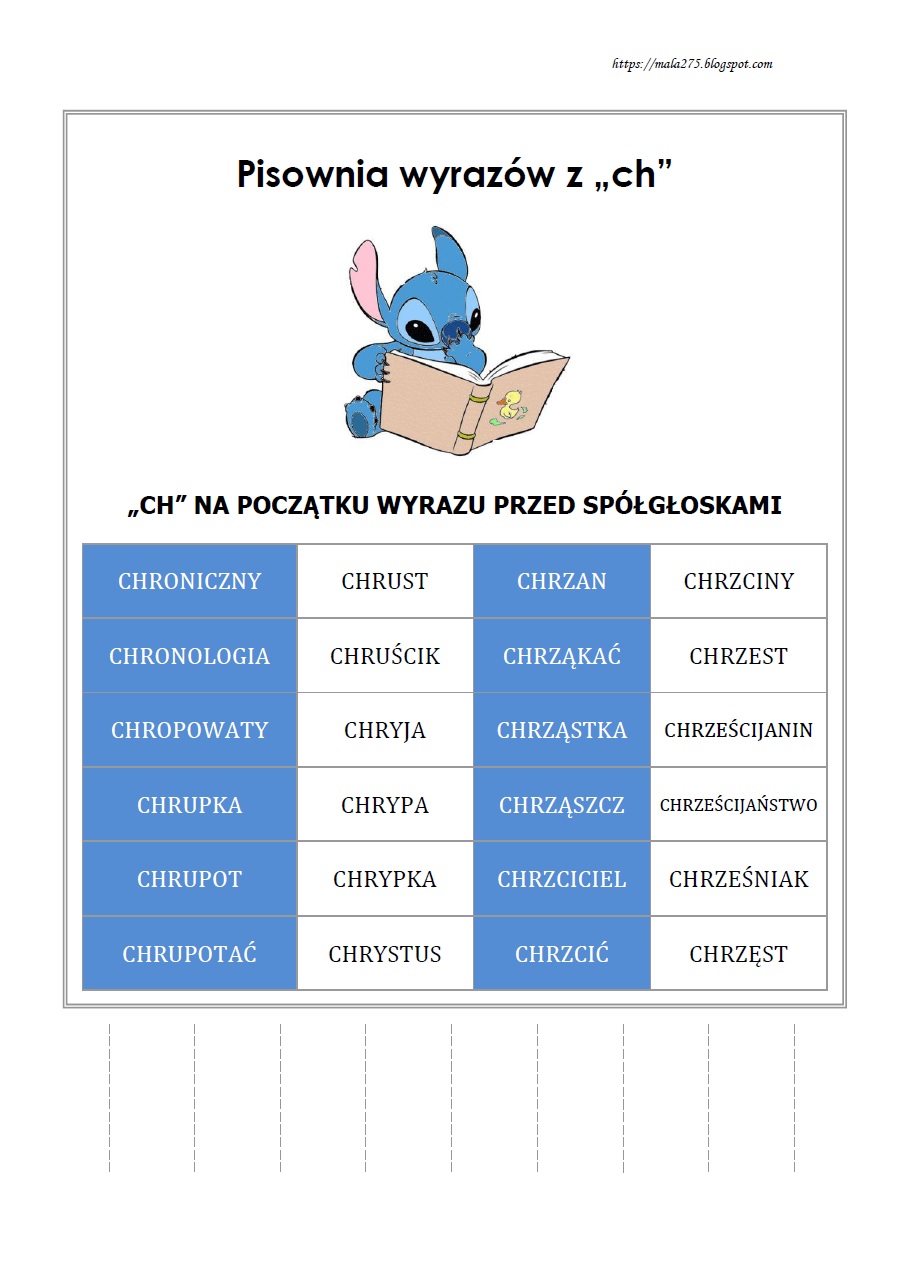 Wyrazy Należące Do Rodziny Wyrazu Poezja BLOG EDUKACYJNY DLA DZIECI: WYRAZY Z CH - "CH" NA POCZĄTKU WYRAZU