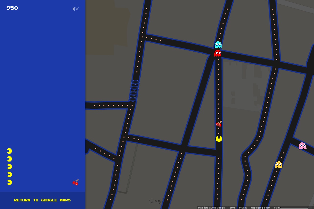 Agora é possível jogar Pac Man dentro do Google Maps