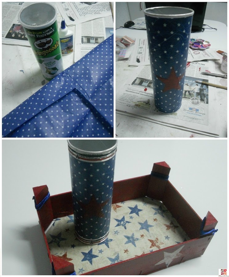 caja de fruta reciclada