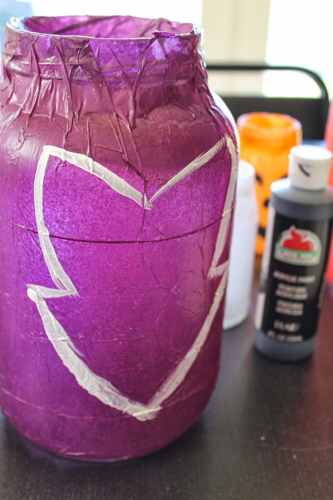 Cook and Craft Me Crazy Tissue Paper Halloween Jars