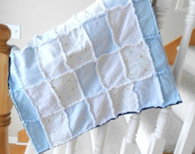 blue baby rag quilt