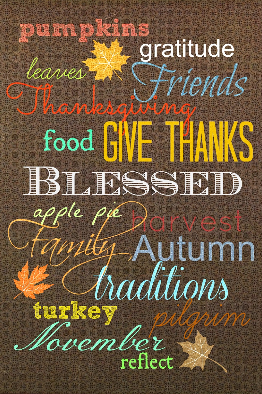 Drab to Fab: November Printable