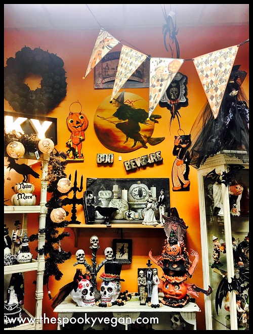 The Spooky Vegan Traditions Holiday Store's Halloween Displays