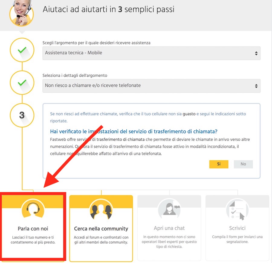 Come farsi chiamare da Fastweb